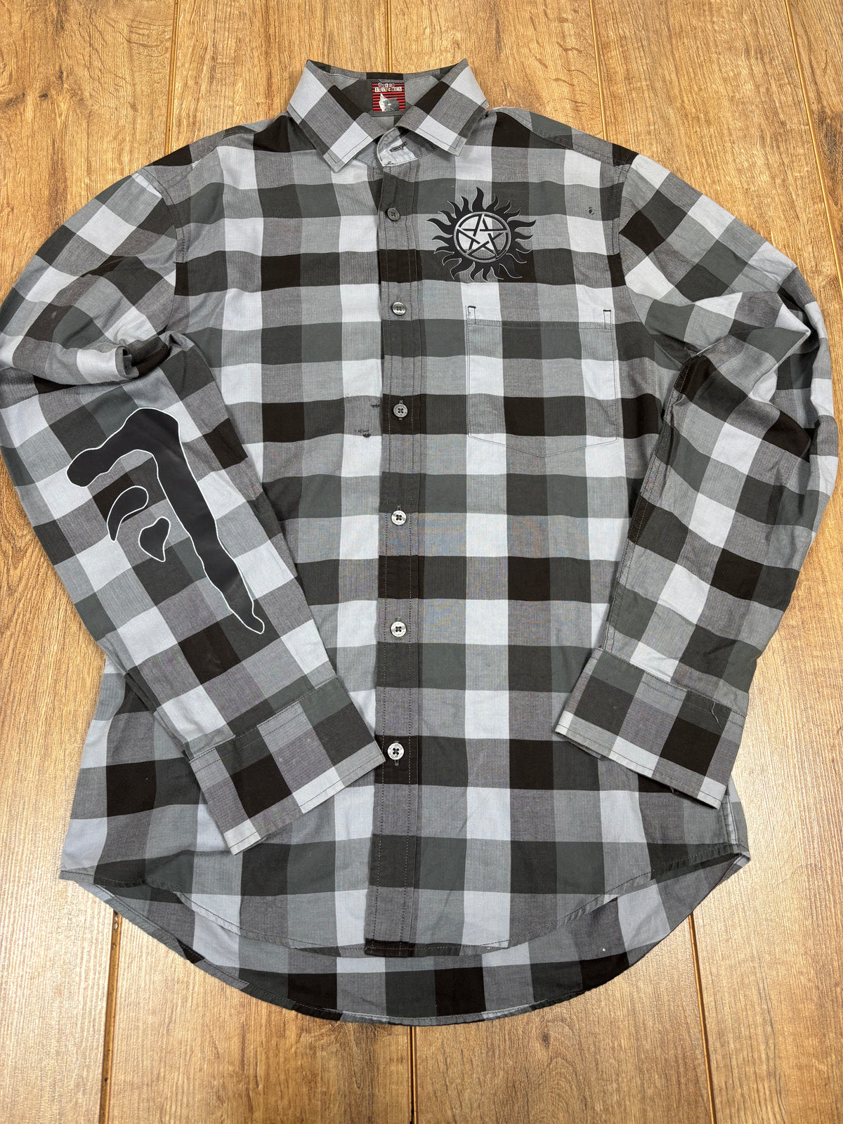 Supernatural Plaid upcycled shirt