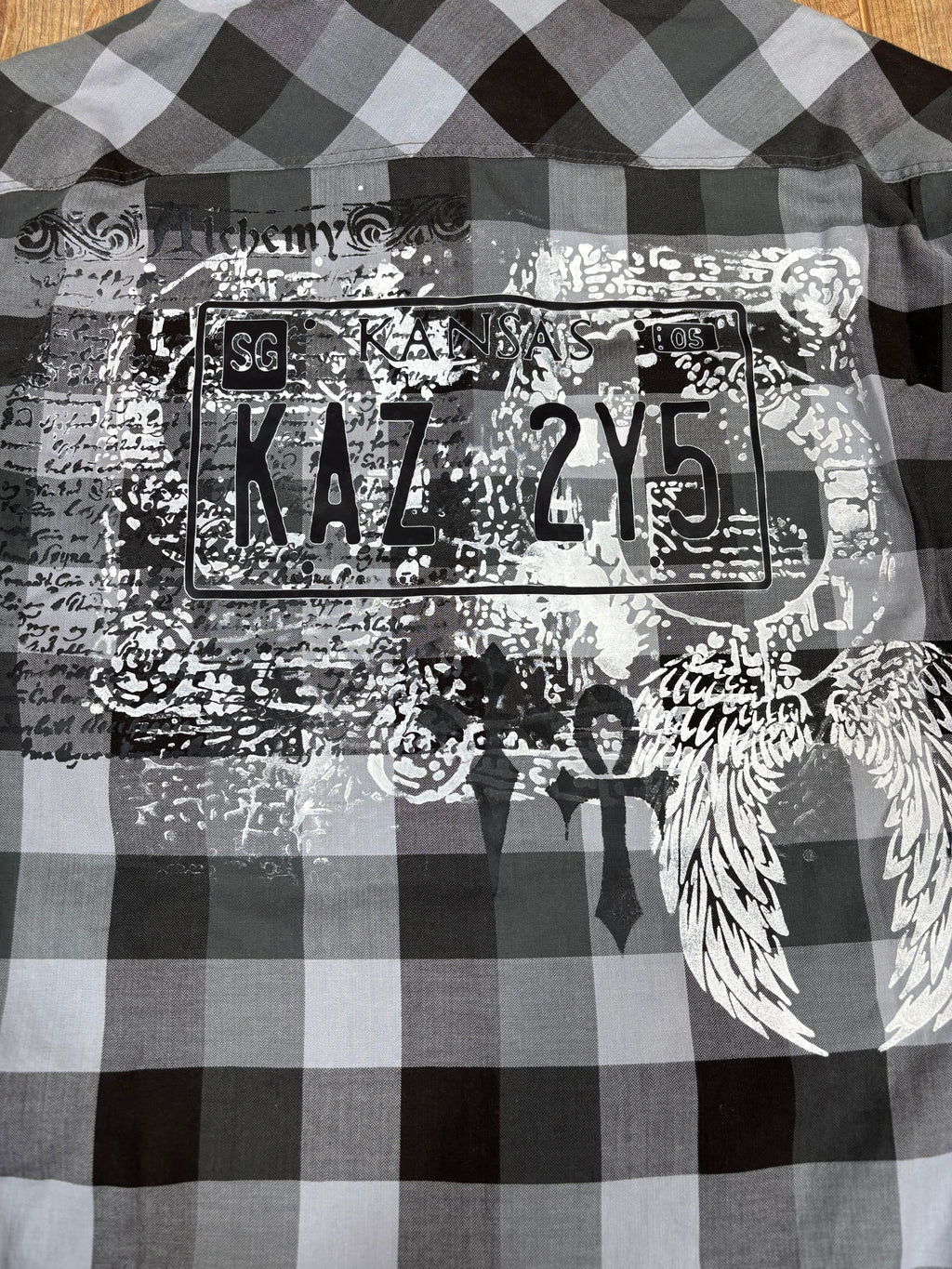 Supernatural Plaid upcycled shirt