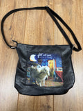 Upcycled fall out boy patch shoulder bag