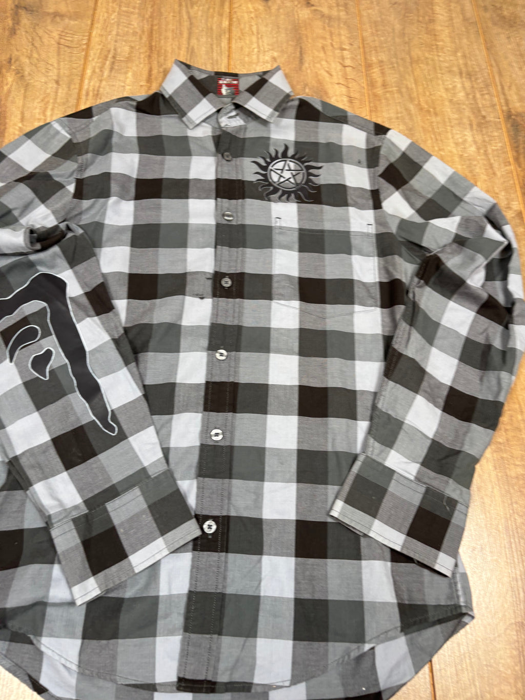 Supernatural Plaid upcycled shirt