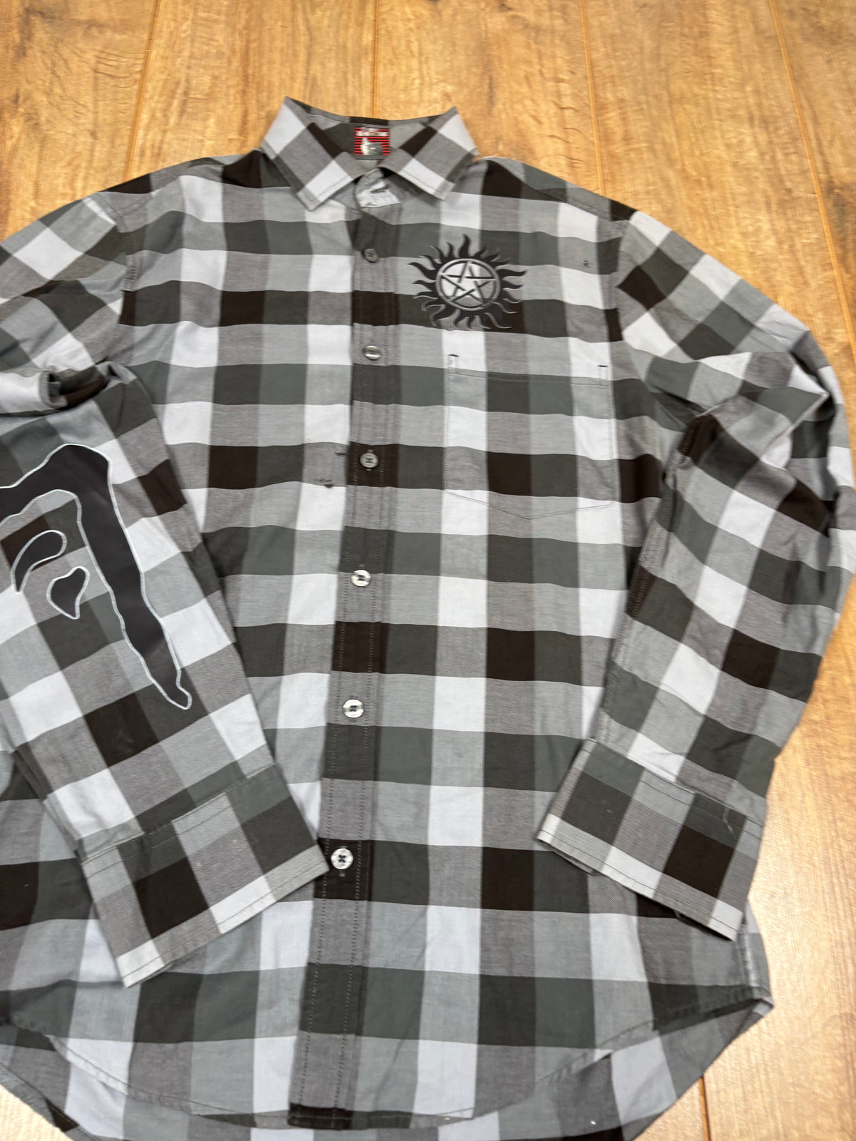 Supernatural Plaid upcycled shirt