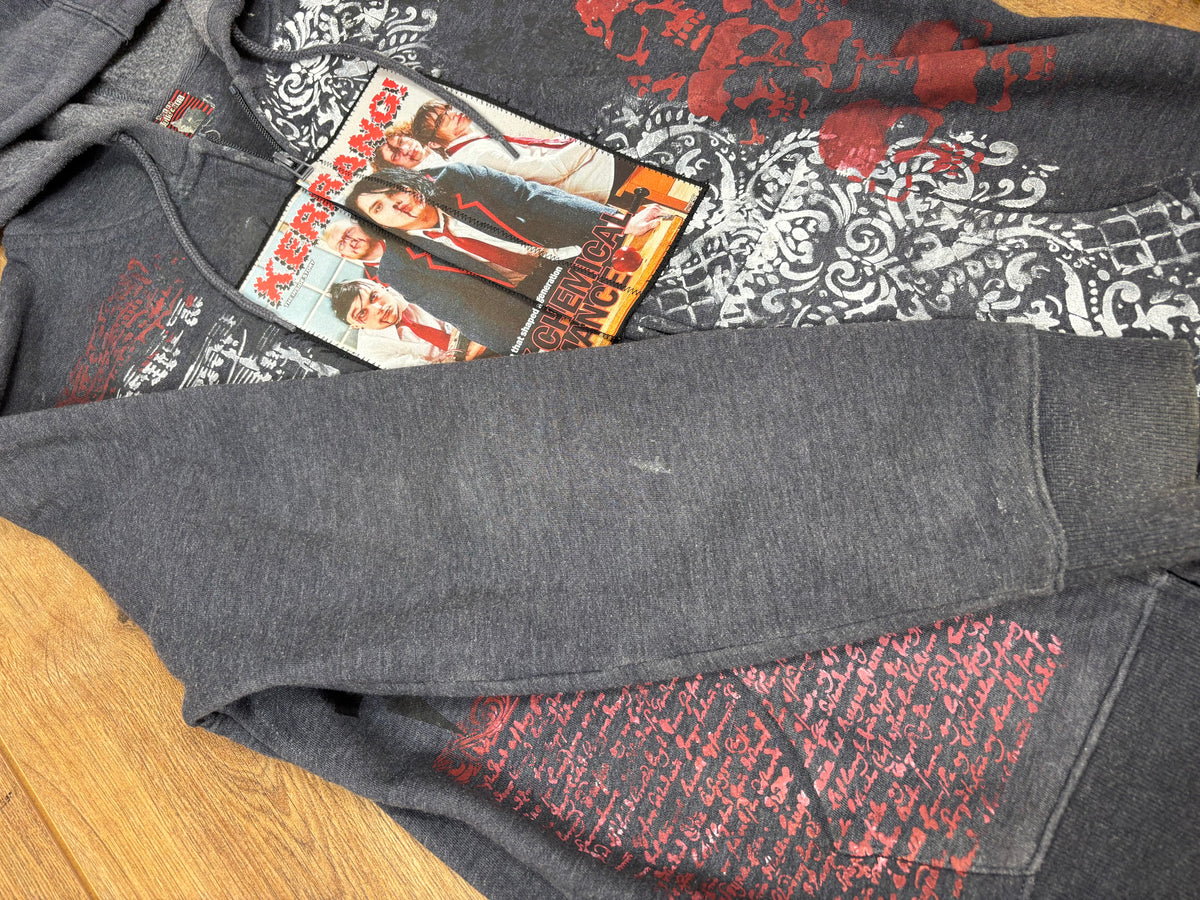 My Chemical Romance upcycled blue zip up hoodie