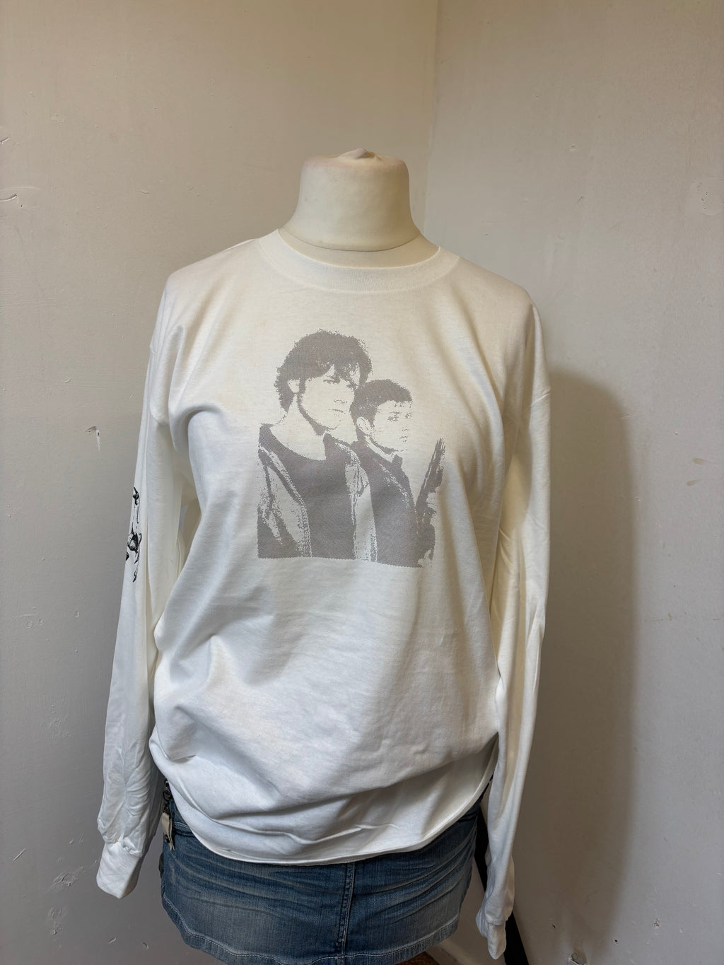Supernatural White Long Sleeved T-shirt With Wendigo and Witch Hands