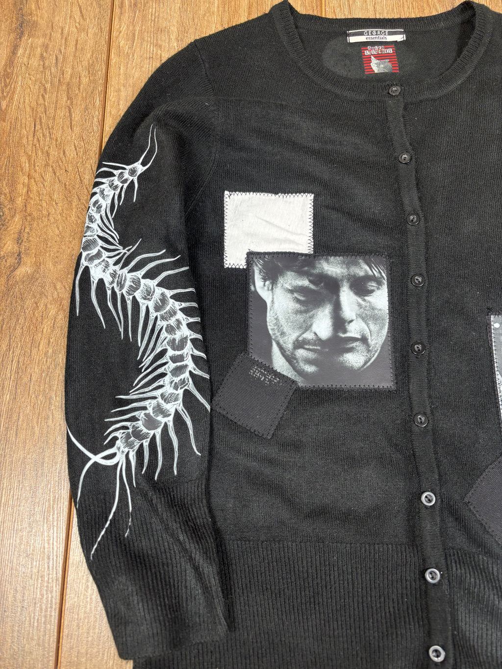 Upcycled Hannibal inspired patchwork cardigan