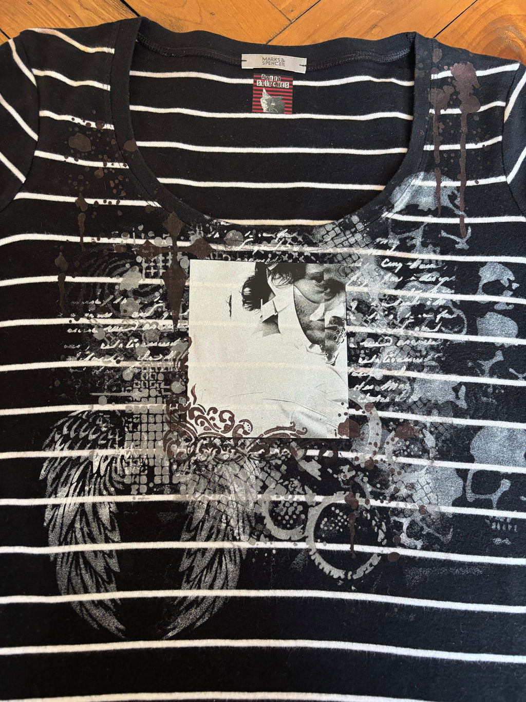 Hannibalnbc inspired will graham navy and white striped lady’s top