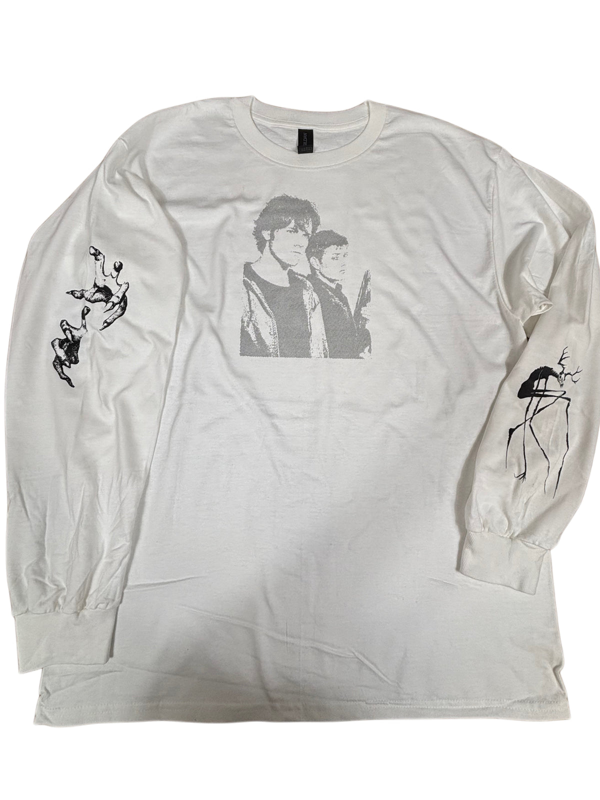 Supernatural White Long Sleeved T-shirt With Wendigo and Witch Hands