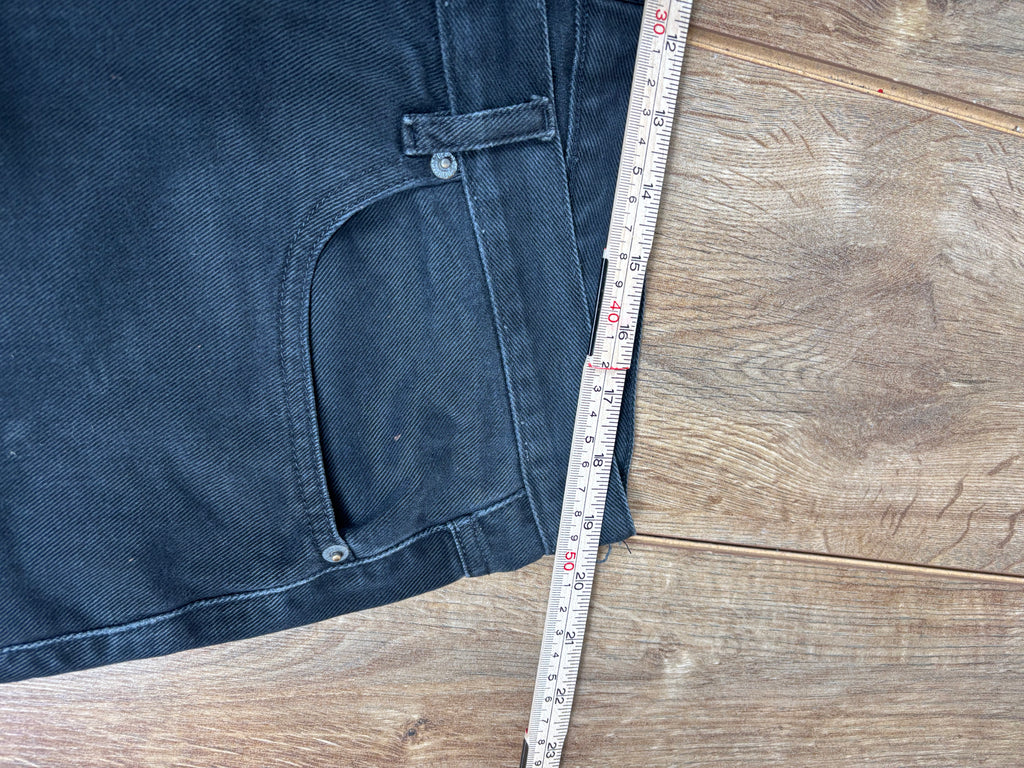 Black Alternative Upcycled Patchwork Demin Baggy Skater Jeans