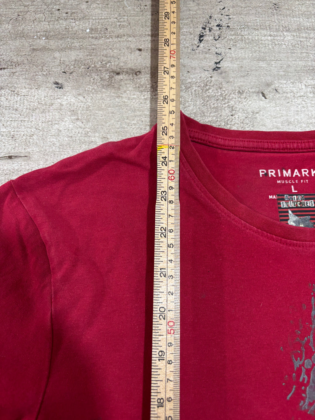 MCR red tshirt alternative print castle design