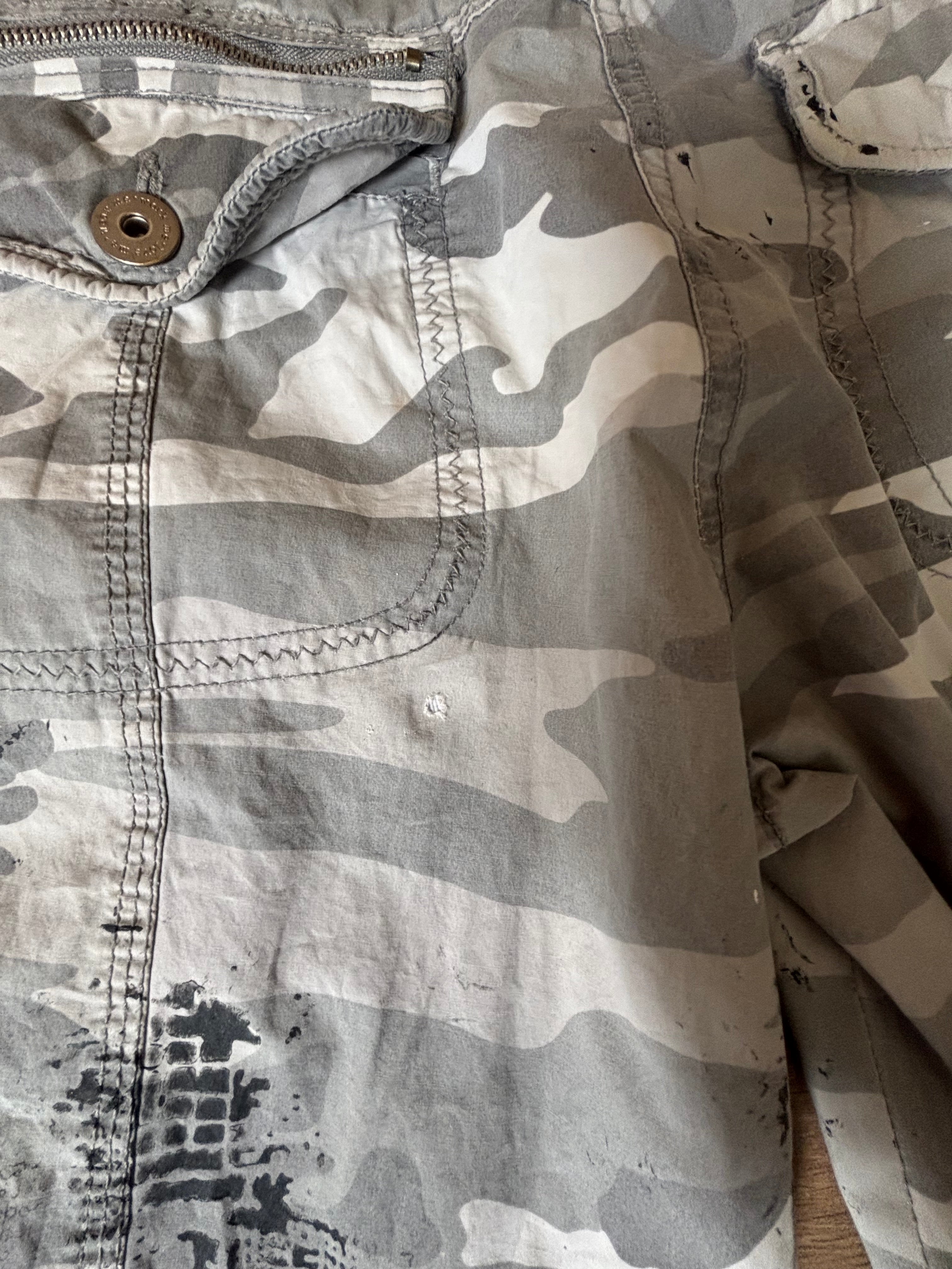 Ladys camo alternative patch horror shorts