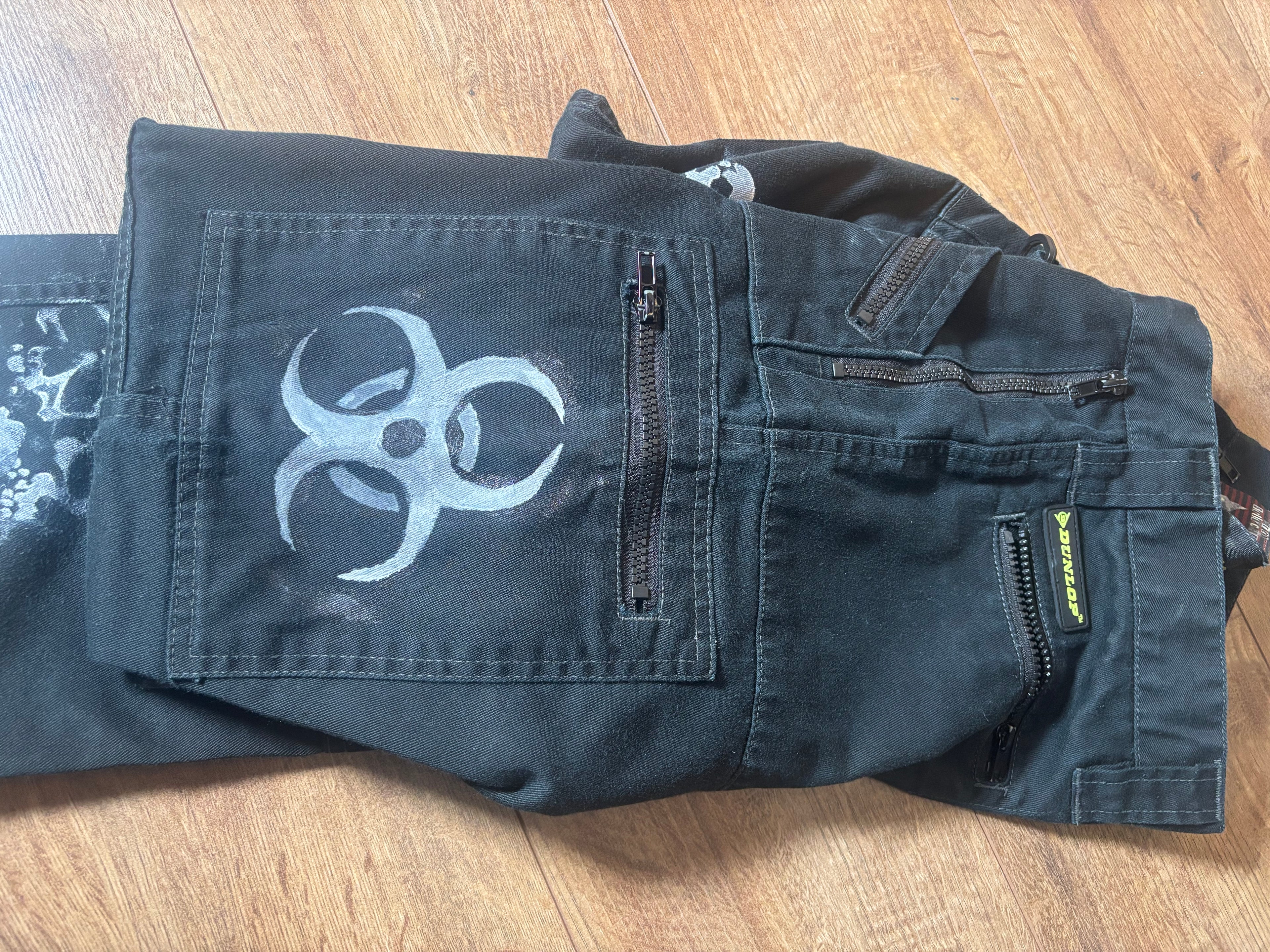 Work men style reworked alternative skater cargo pants