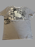 Hannibalnbc inspired striped black and white striped tshirt with skulls will graham
