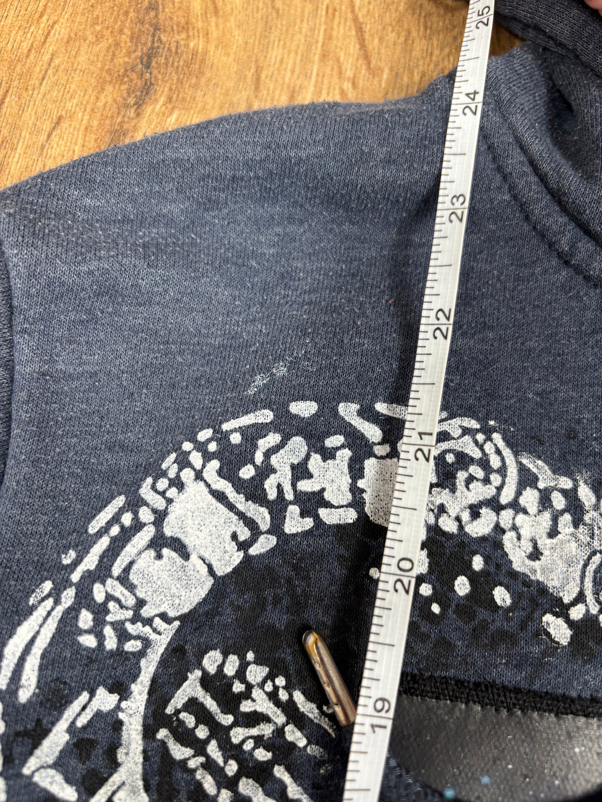 Fall Out Boy upcycled blue alternative zip up jumper