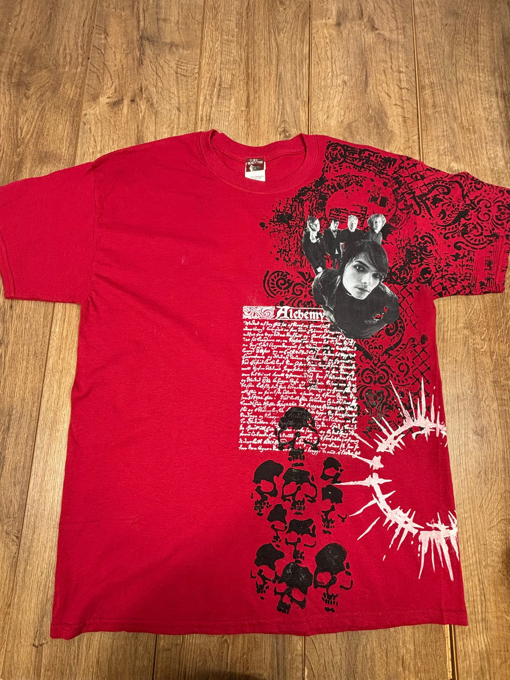 Red My Chemical Romance upcycled tshirt