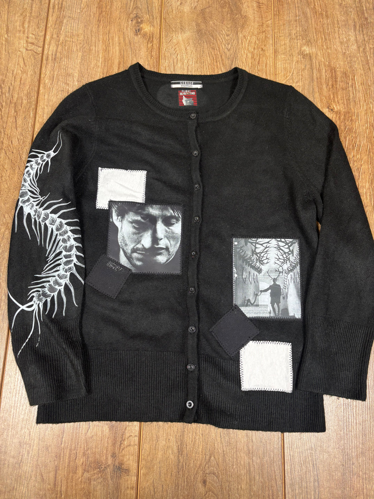 Upcycled Hannibal inspired patchwork cardigan