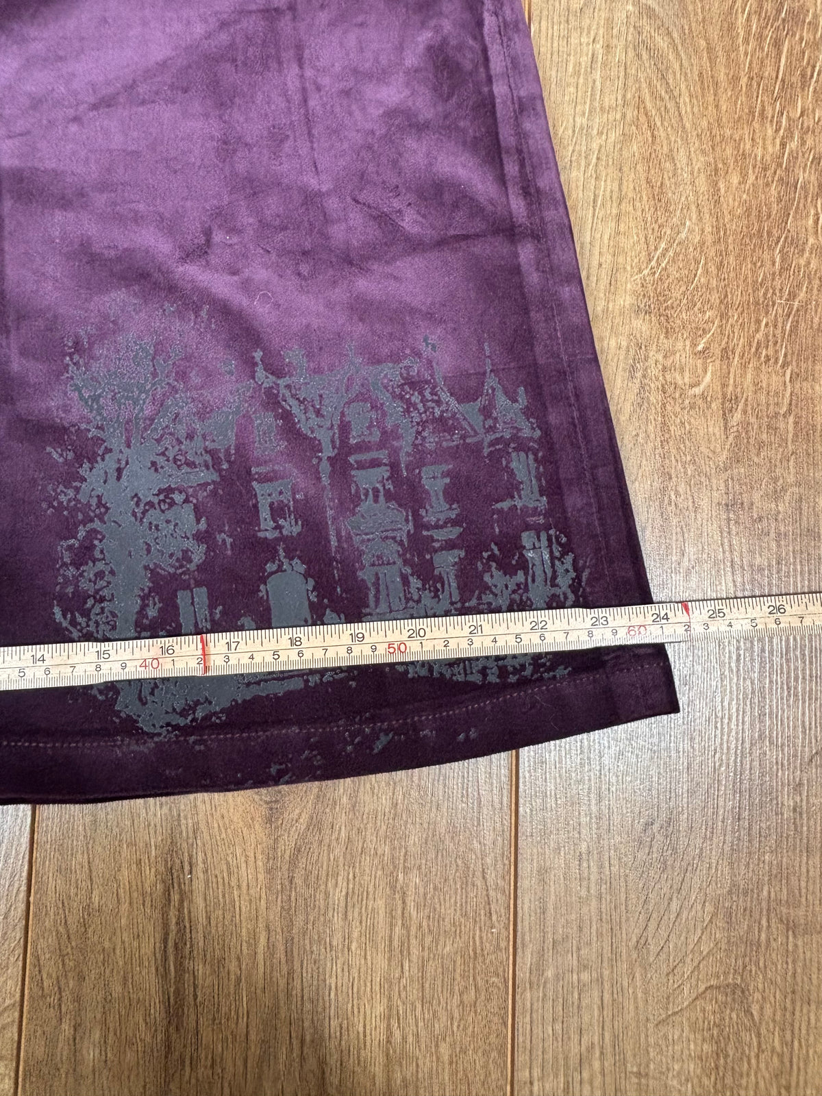 Purple Hannibal Velvet Demin style mid length skirt
