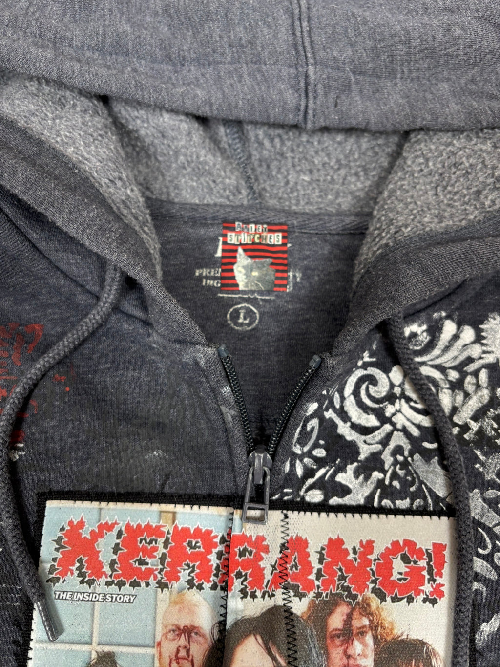 My Chemical Romance upcycled blue zip up hoodie