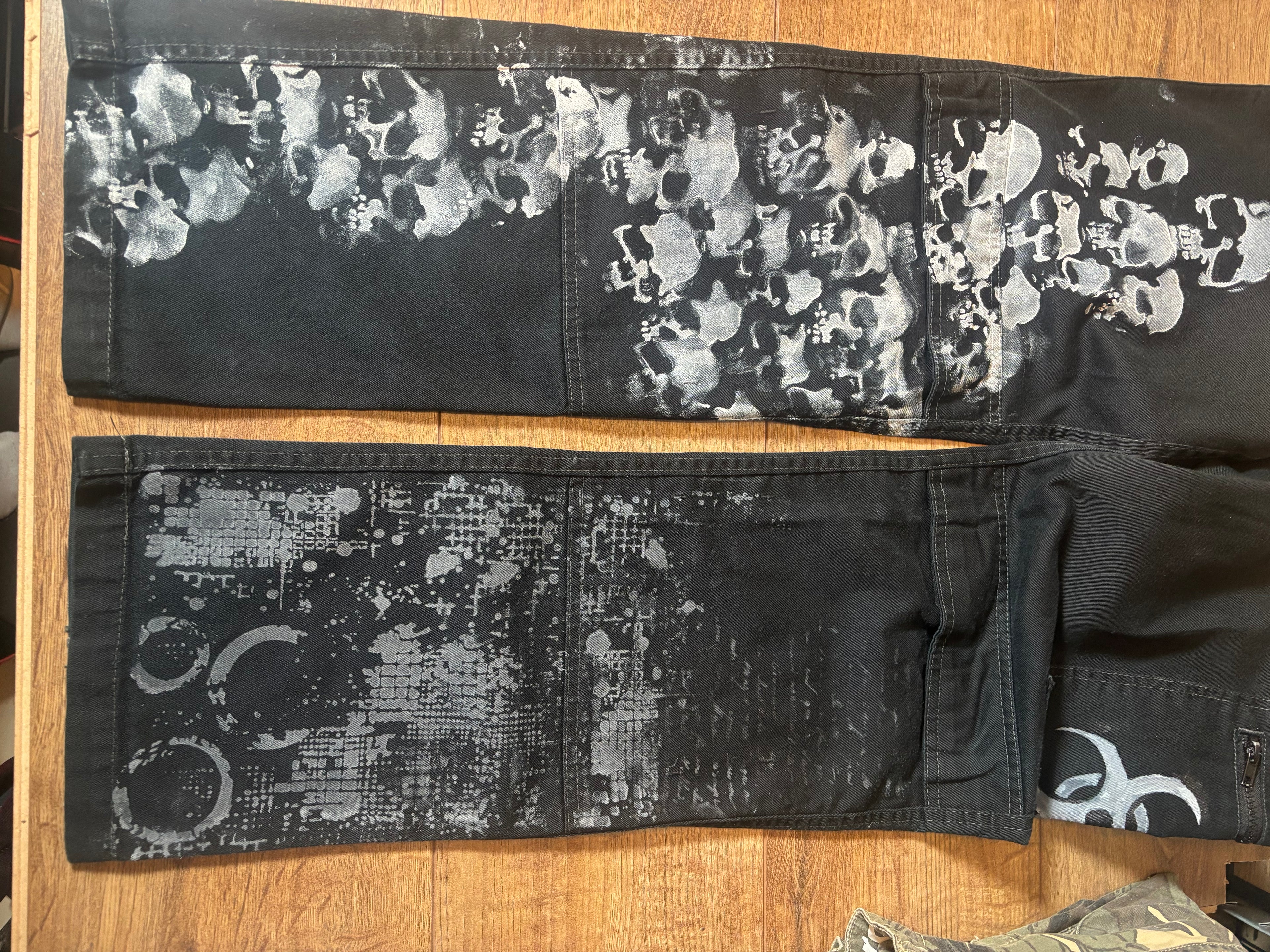 Work men style reworked alternative skater cargo pants