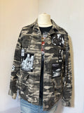 Camo jacket patchwork alternative emo or punk style jacket