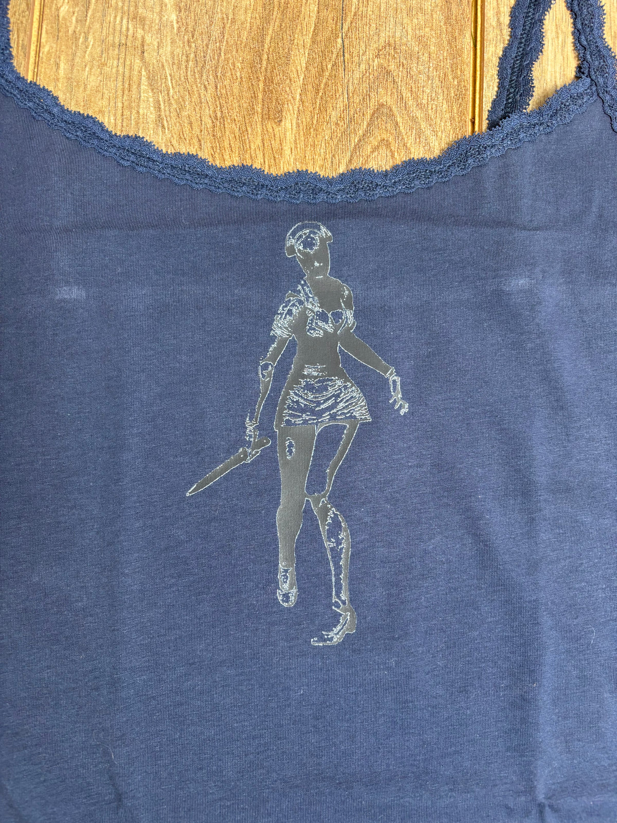 Upcycled Dark Blue Vest Resident Evil Inspired