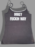 Mikey Fuckin Way cami with white lace