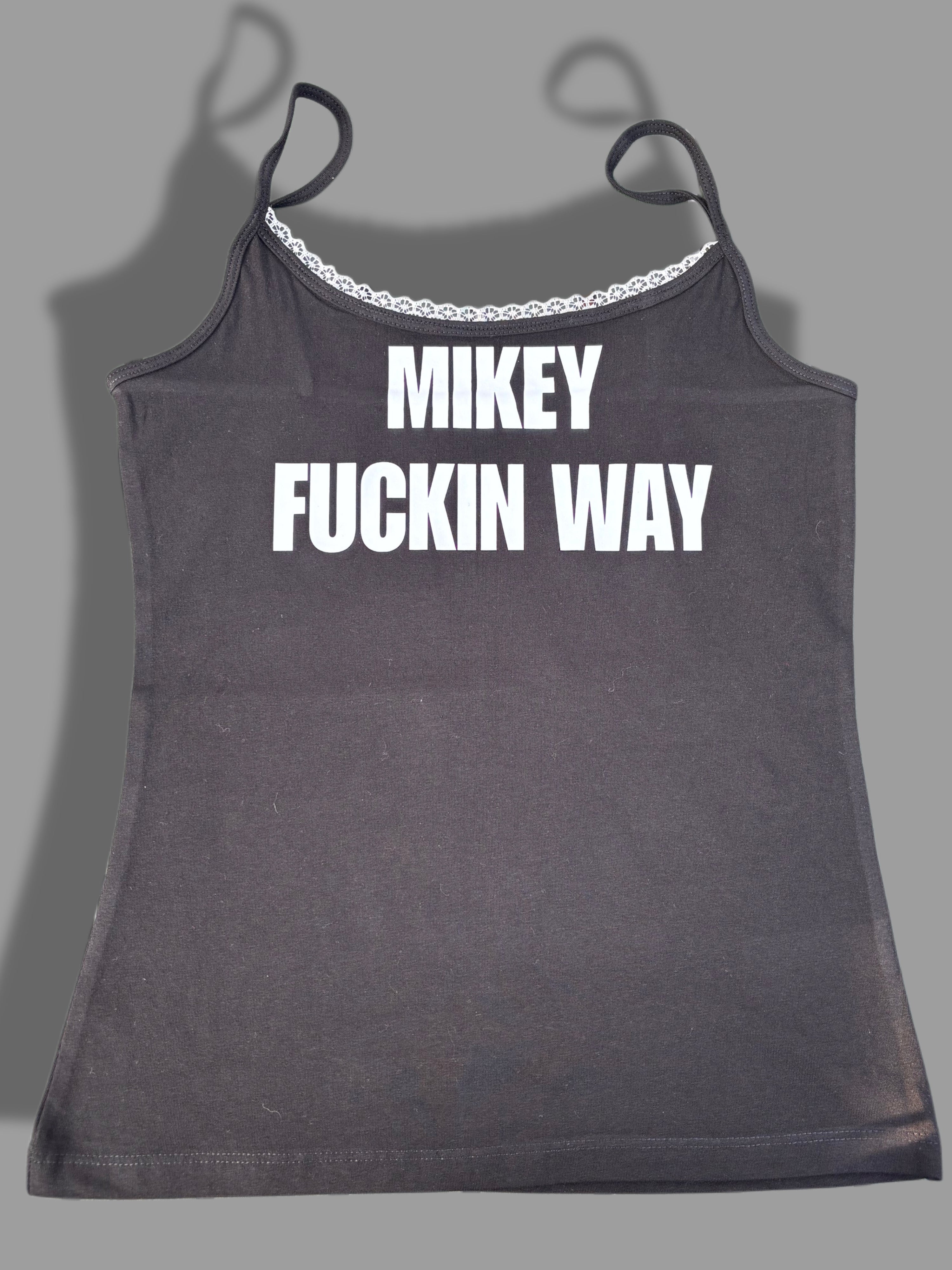 Mikey Fuckin Way cami with white lace