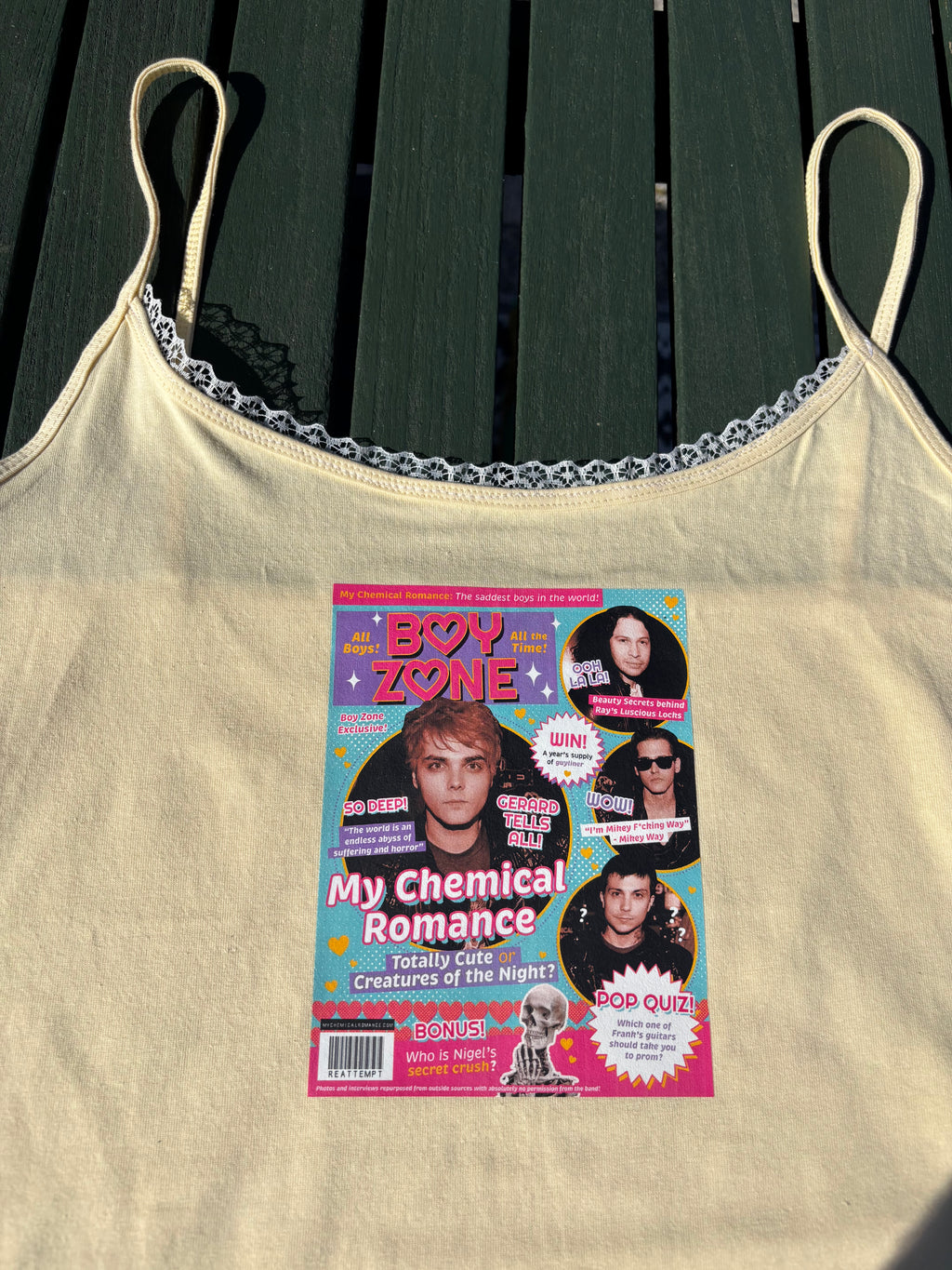 MCR boy zone cami with lace