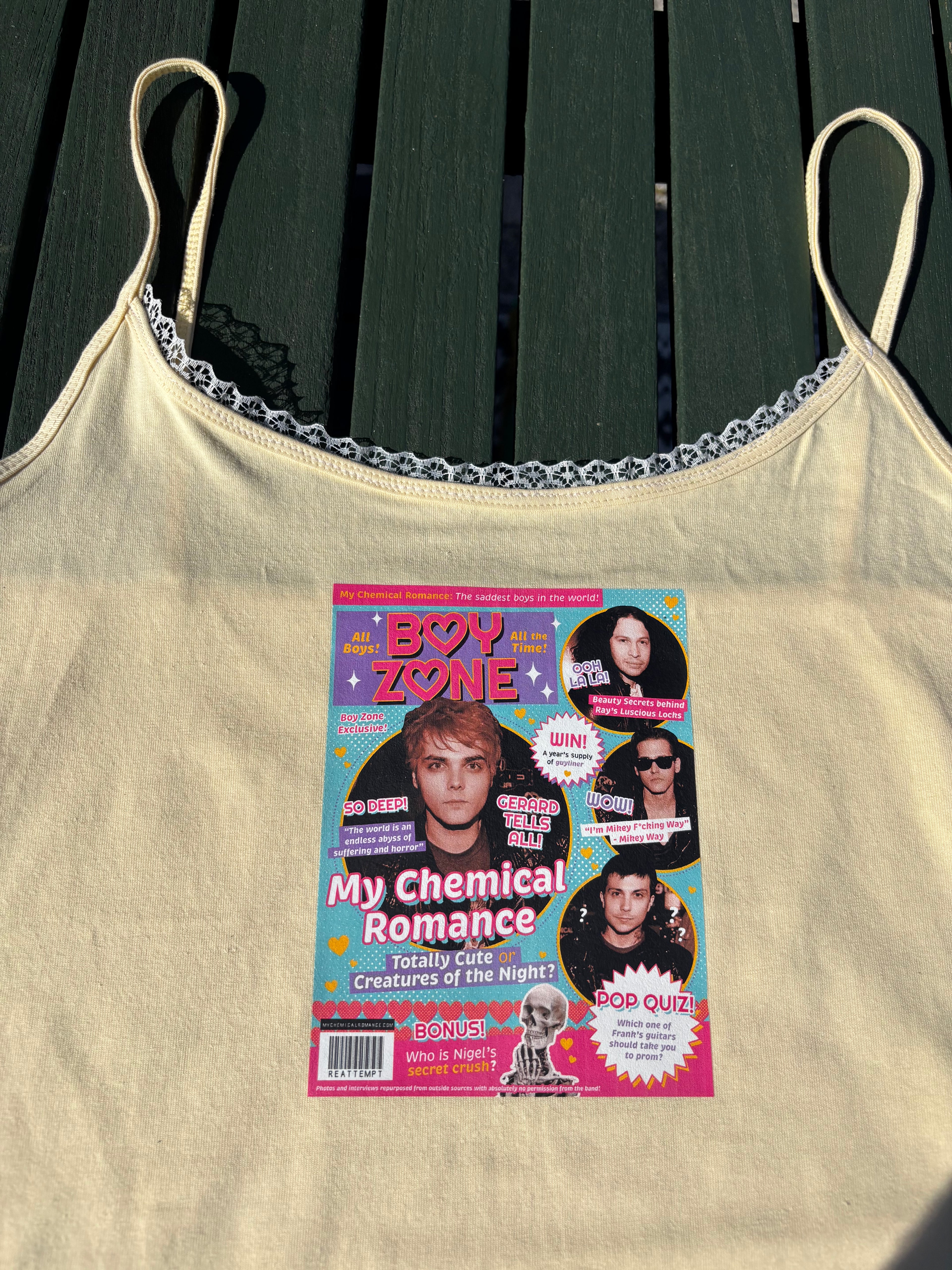 MCR boy zone cami with lace