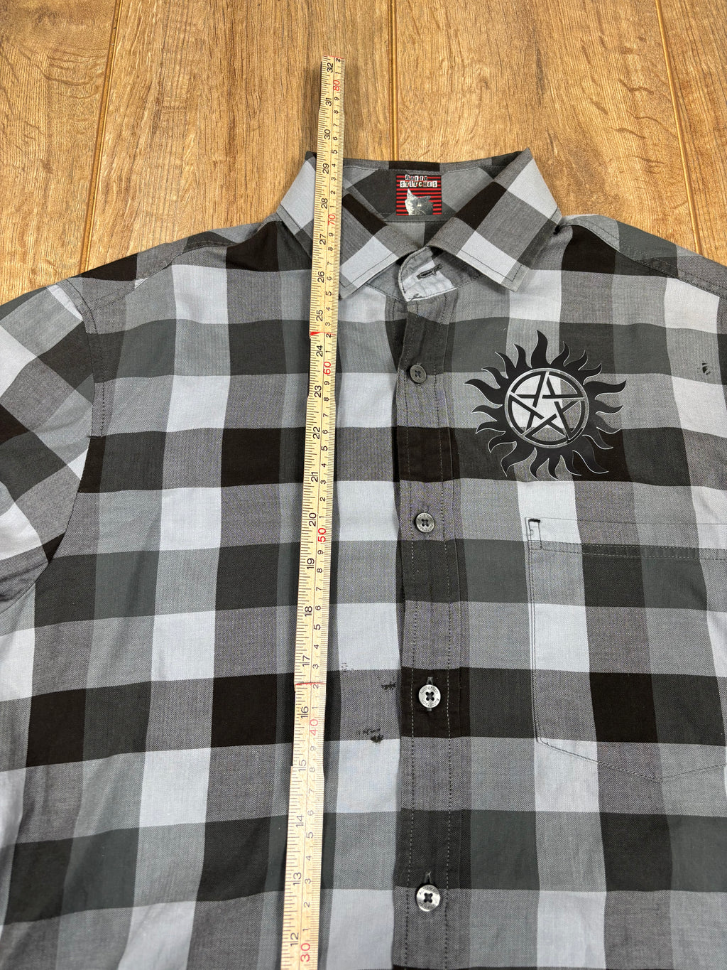 Supernatural Plaid upcycled shirt