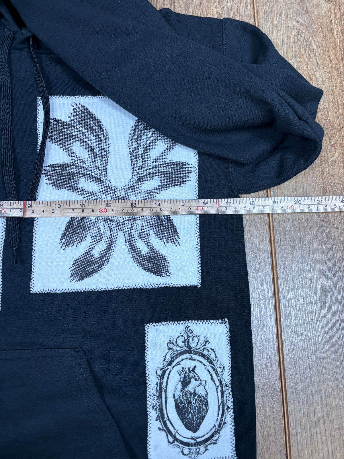 Alternative Black And White Patchwork Hoodie