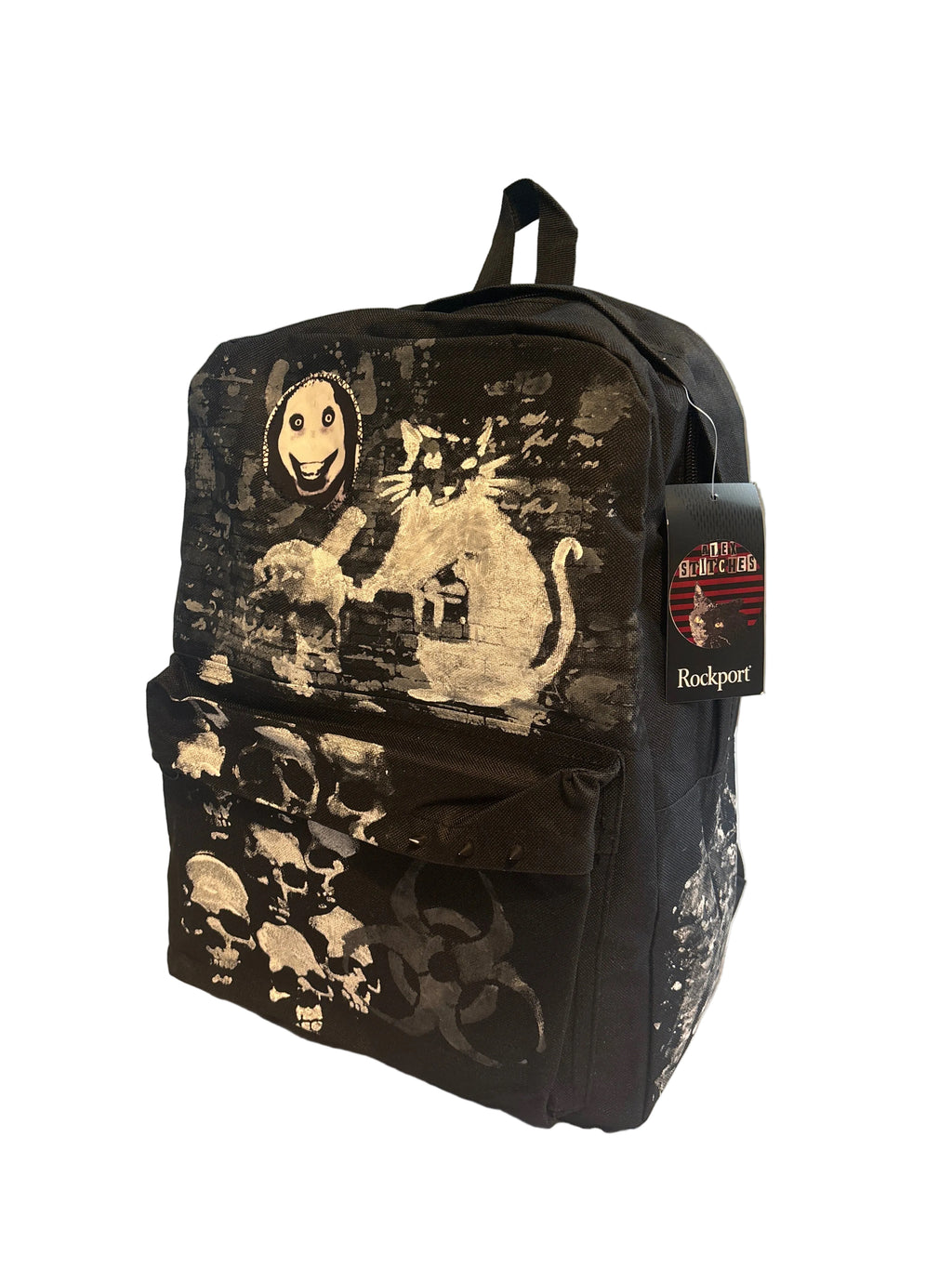 Alternative skull patchwork backpack