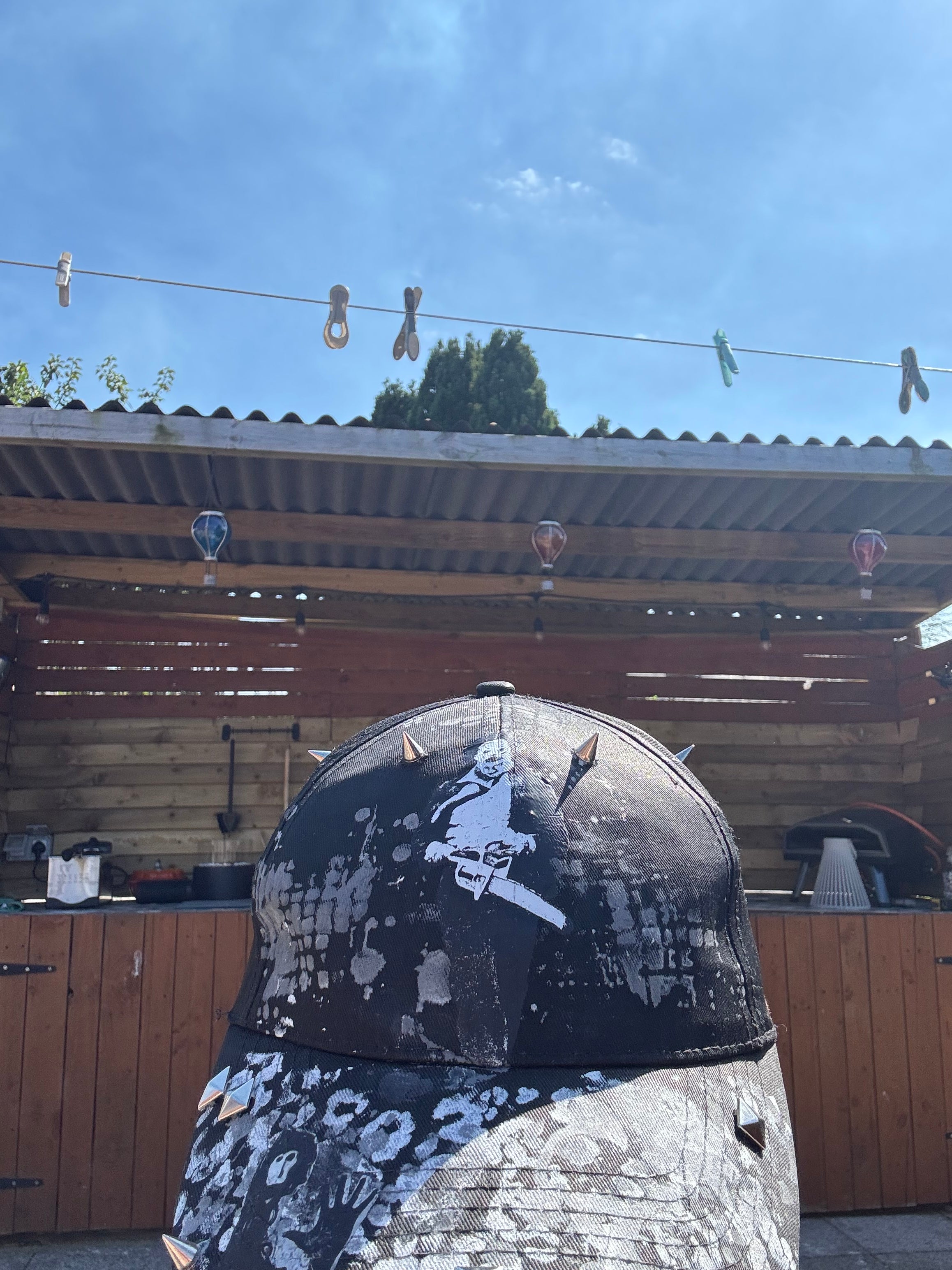 Chainsaw massacre hat with metal work