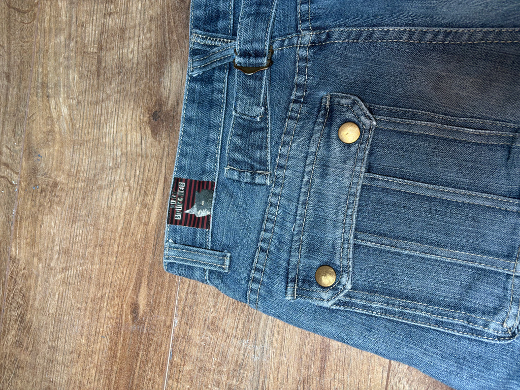 Men’s no fear blue cargos demin skater shorts