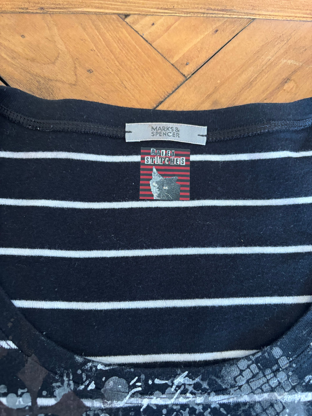 Hannibalnbc inspired will graham navy and white striped lady’s top