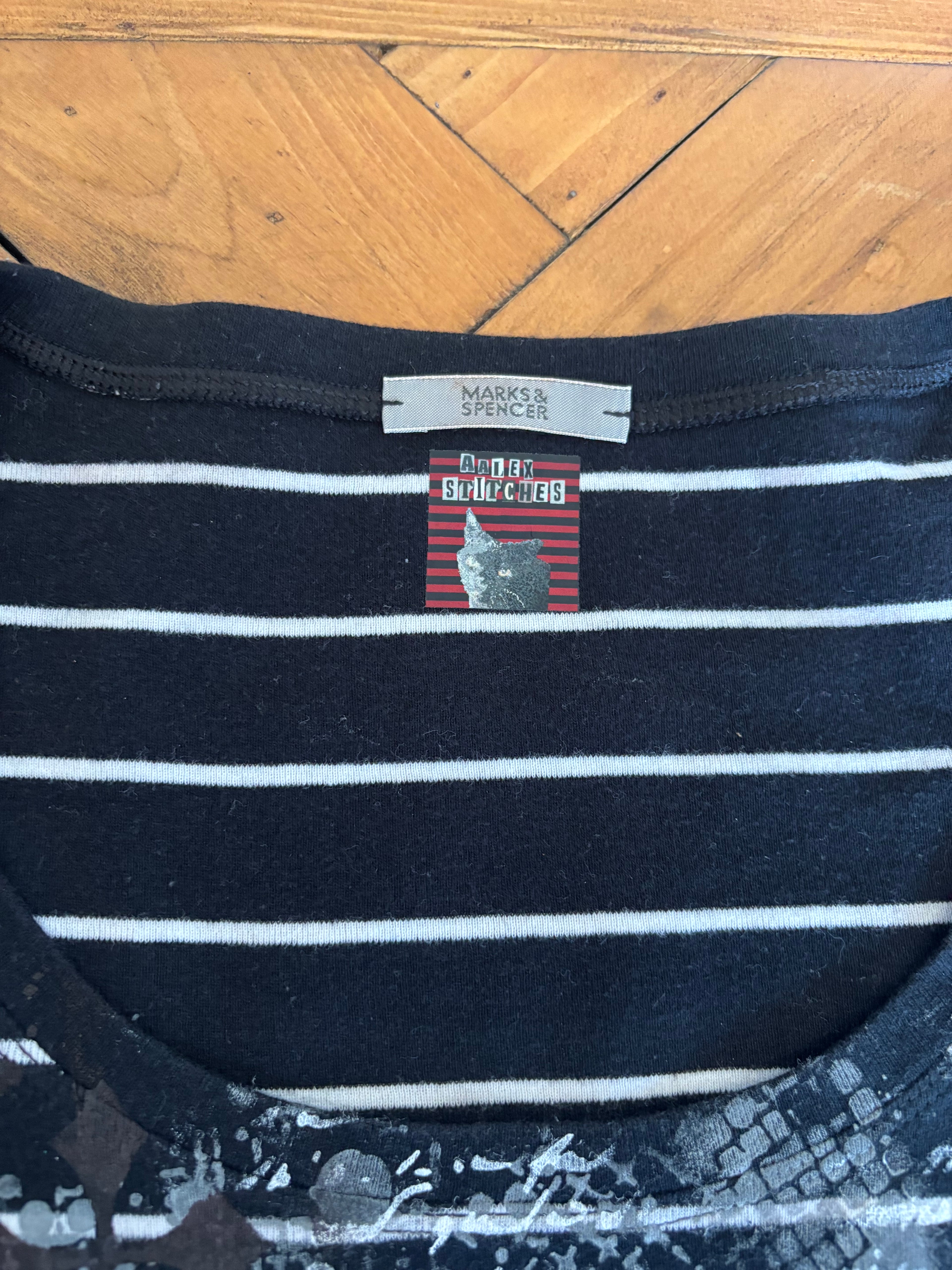 Hannibalnbc inspired will graham navy and white striped lady’s top