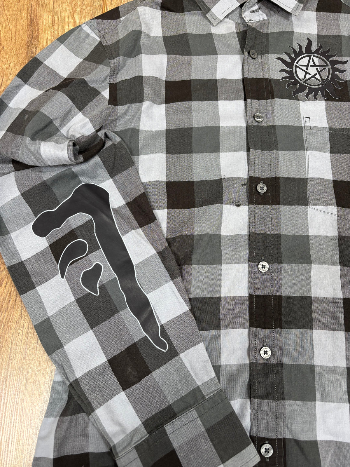 Supernatural Plaid upcycled shirt