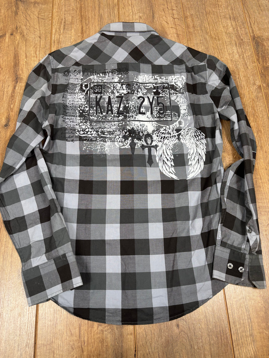 Supernatural Plaid upcycled shirt