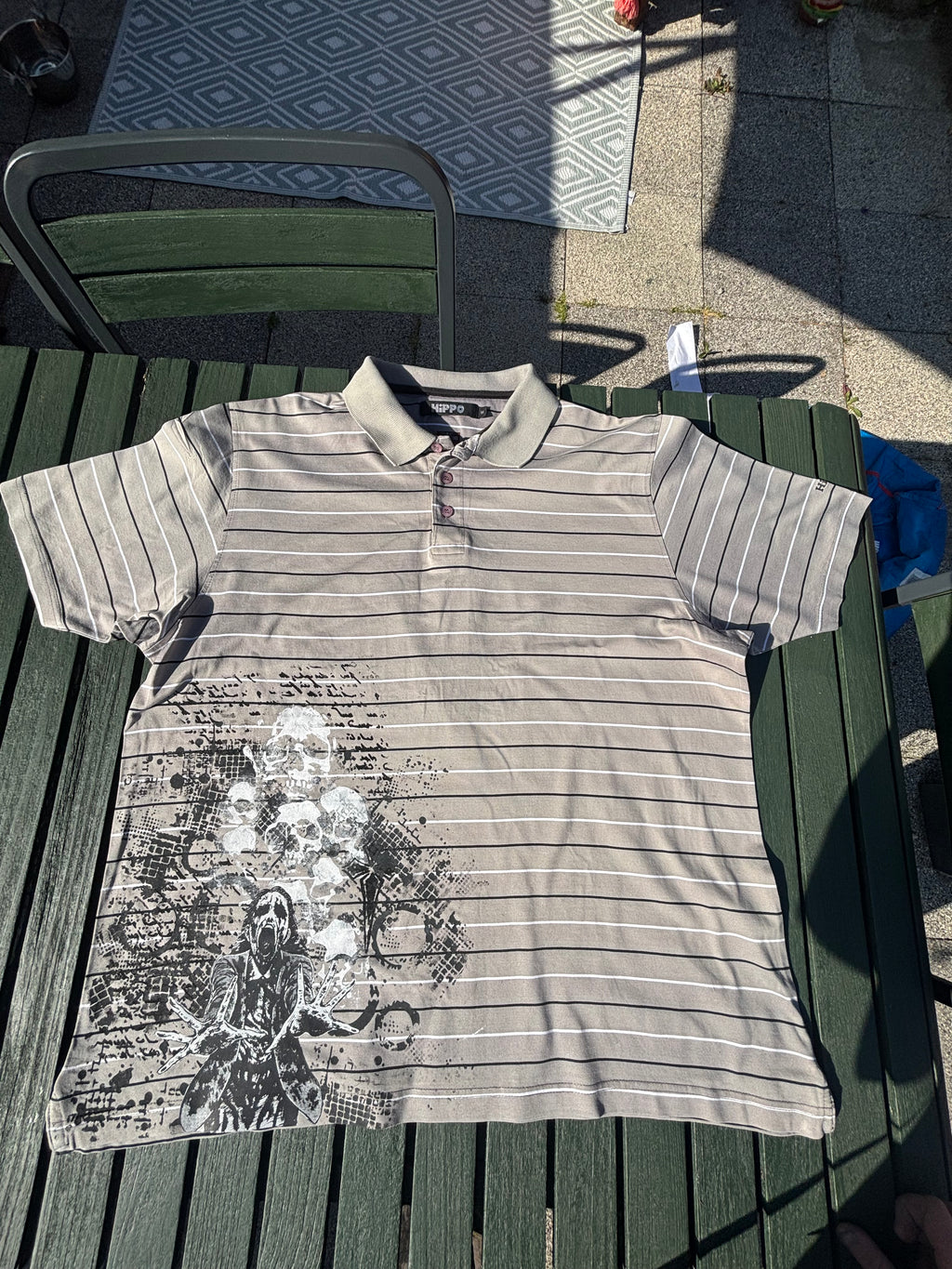 Junji Ito inspired striped shirt