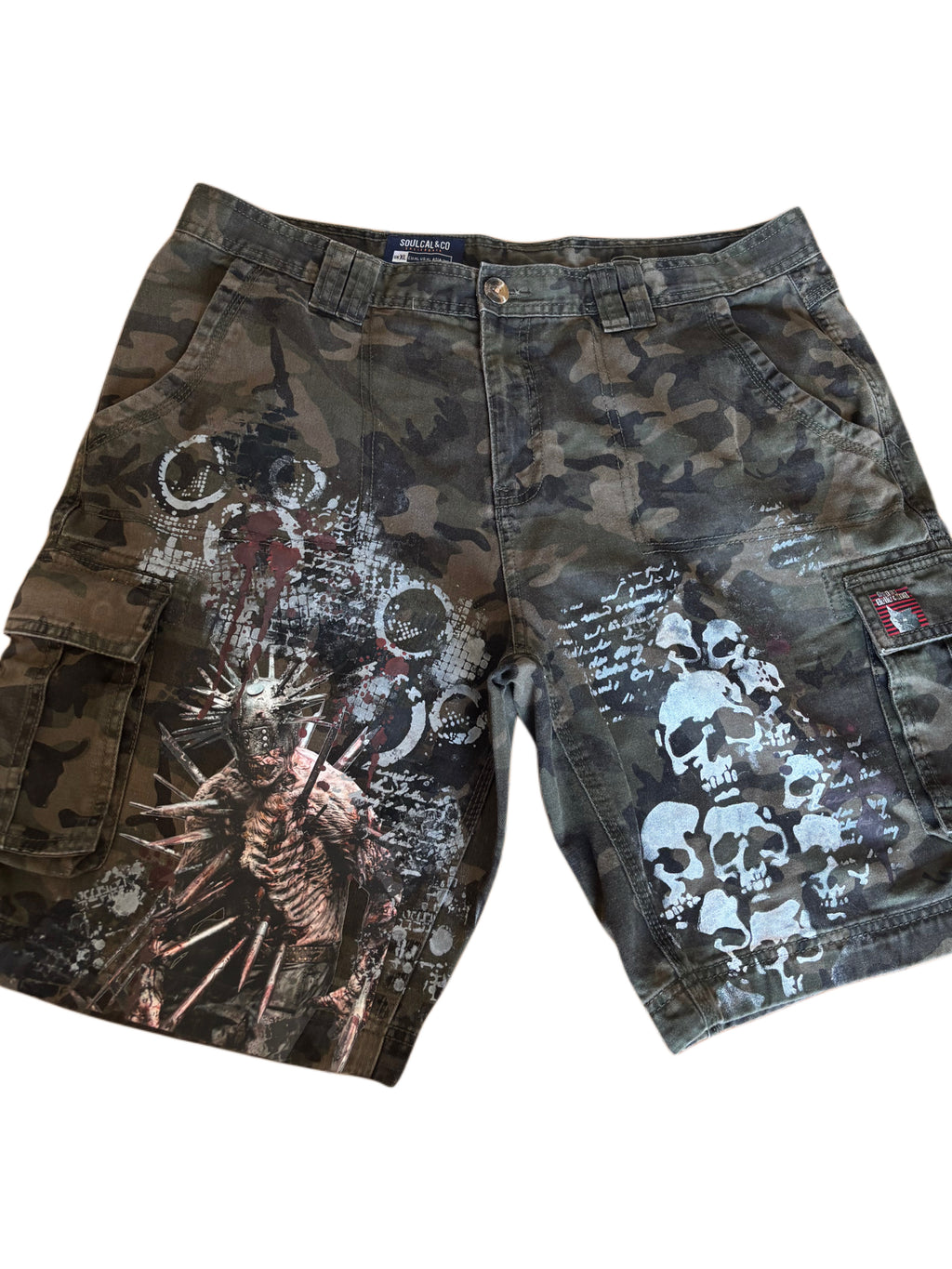 The Walking Dead inspired cargo camo shorts