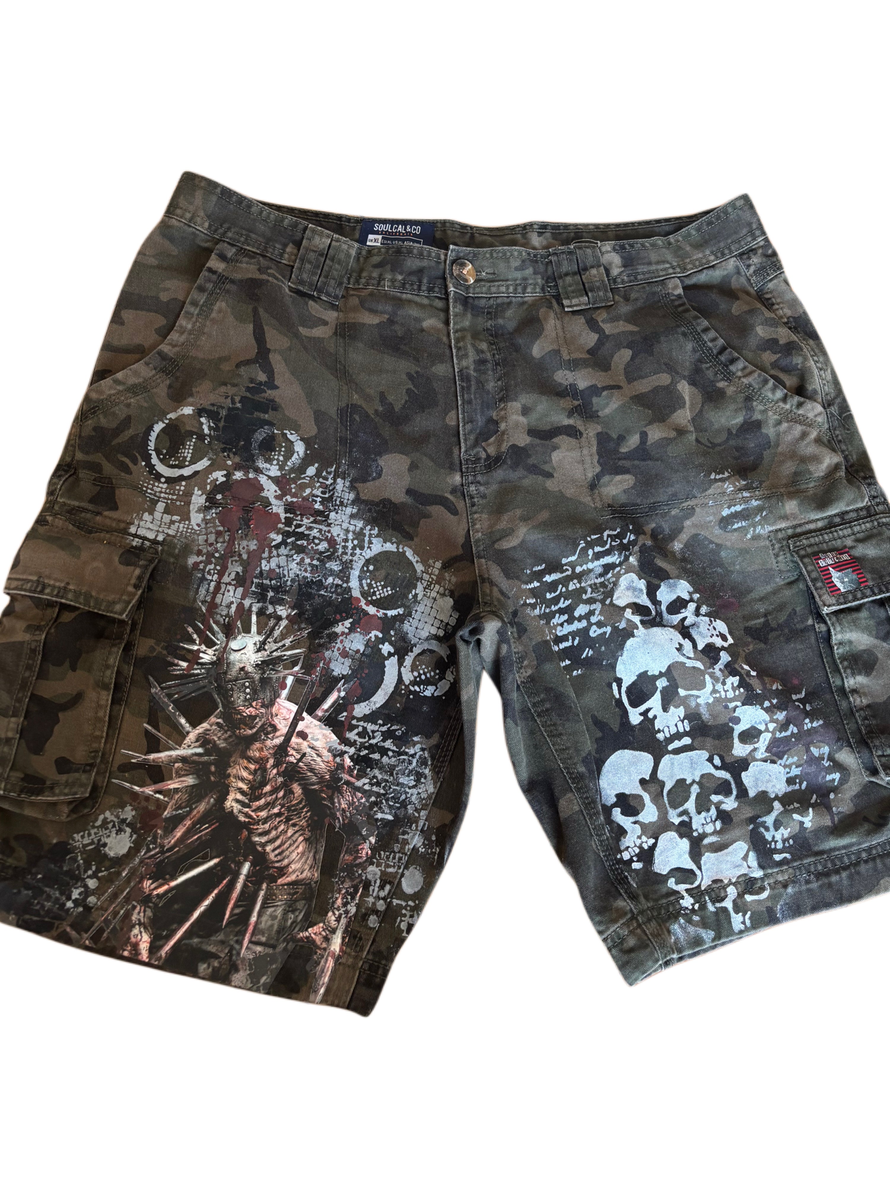 The Walking Dead inspired cargo camo shorts