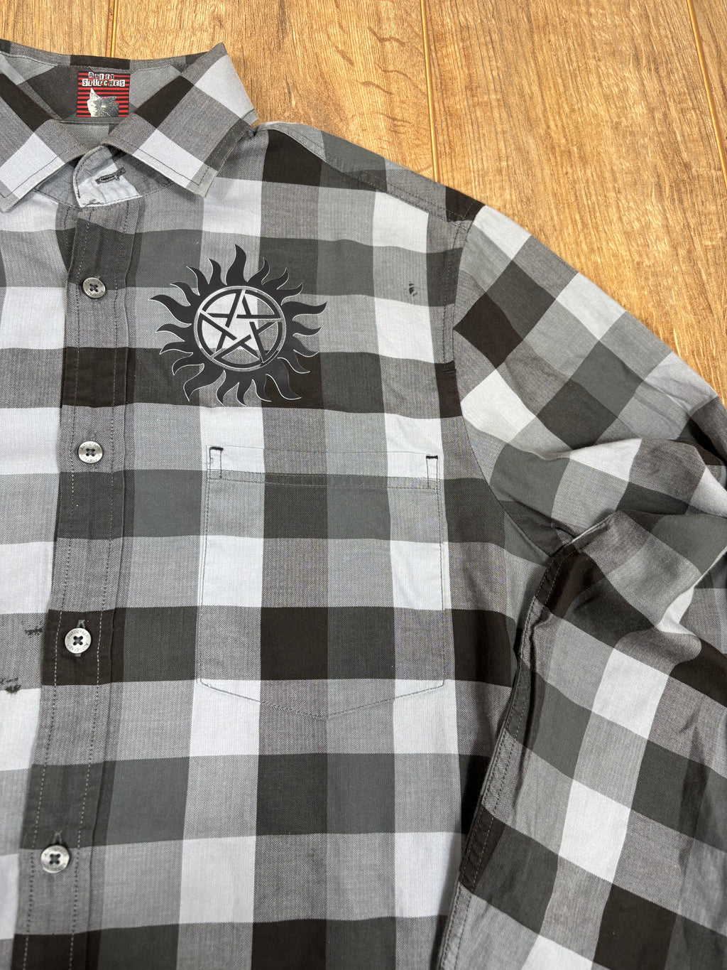 Supernatural Plaid upcycled shirt