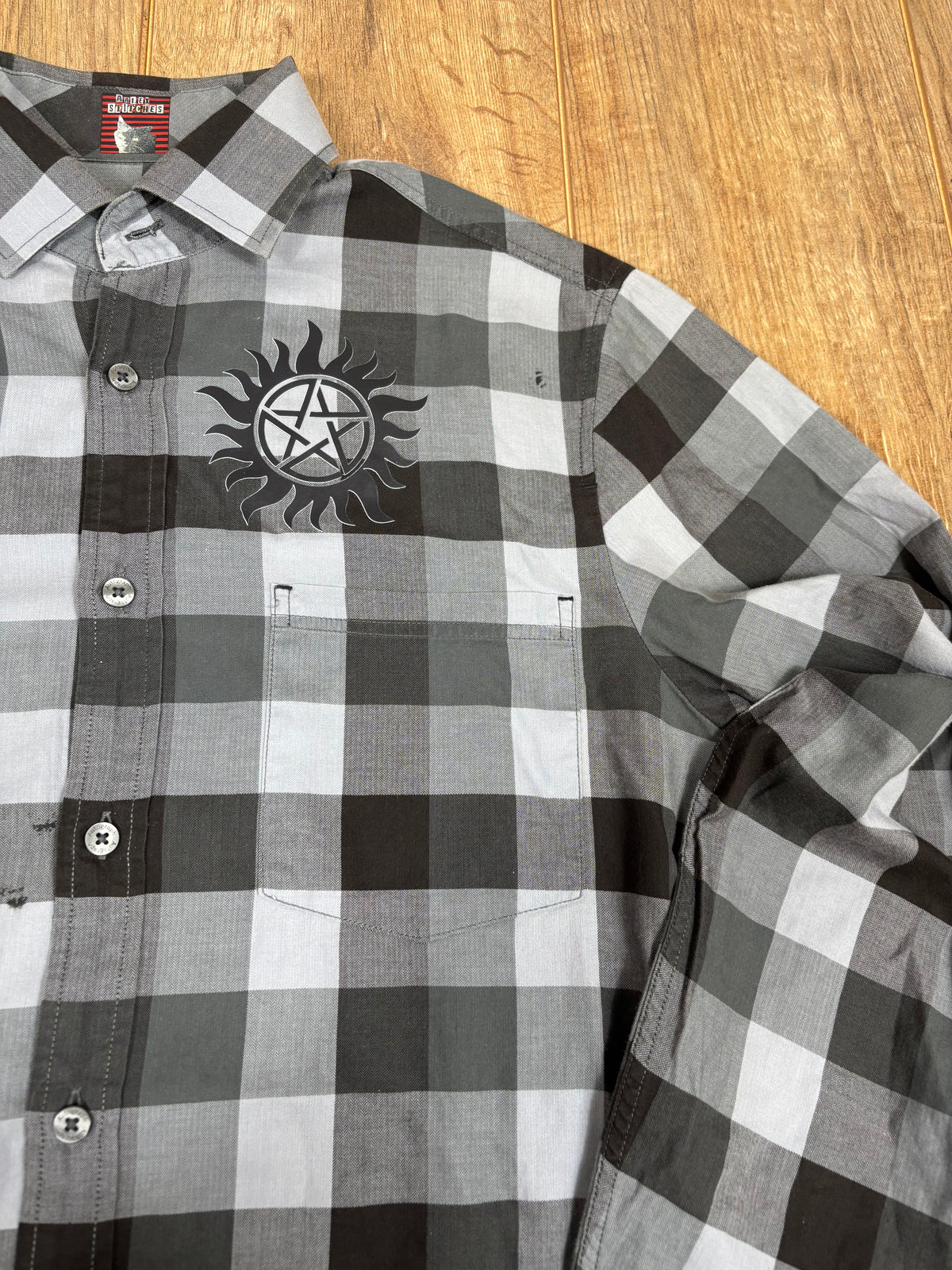 Supernatural Plaid upcycled shirt