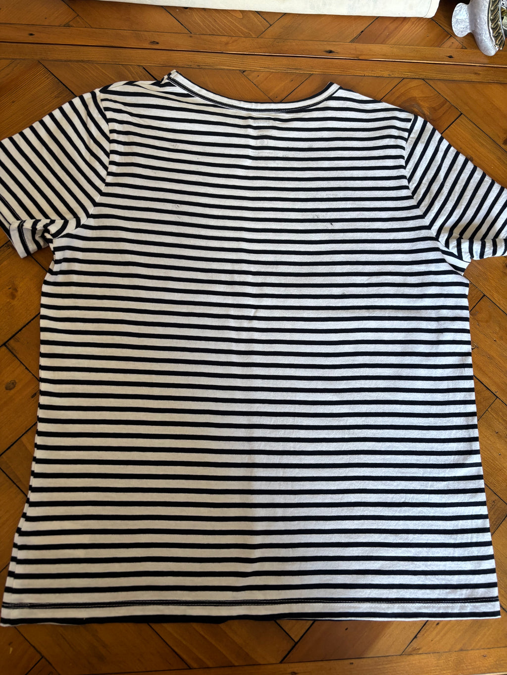 Hannibalnbc inspired striped black and white striped tshirt with skulls will graham