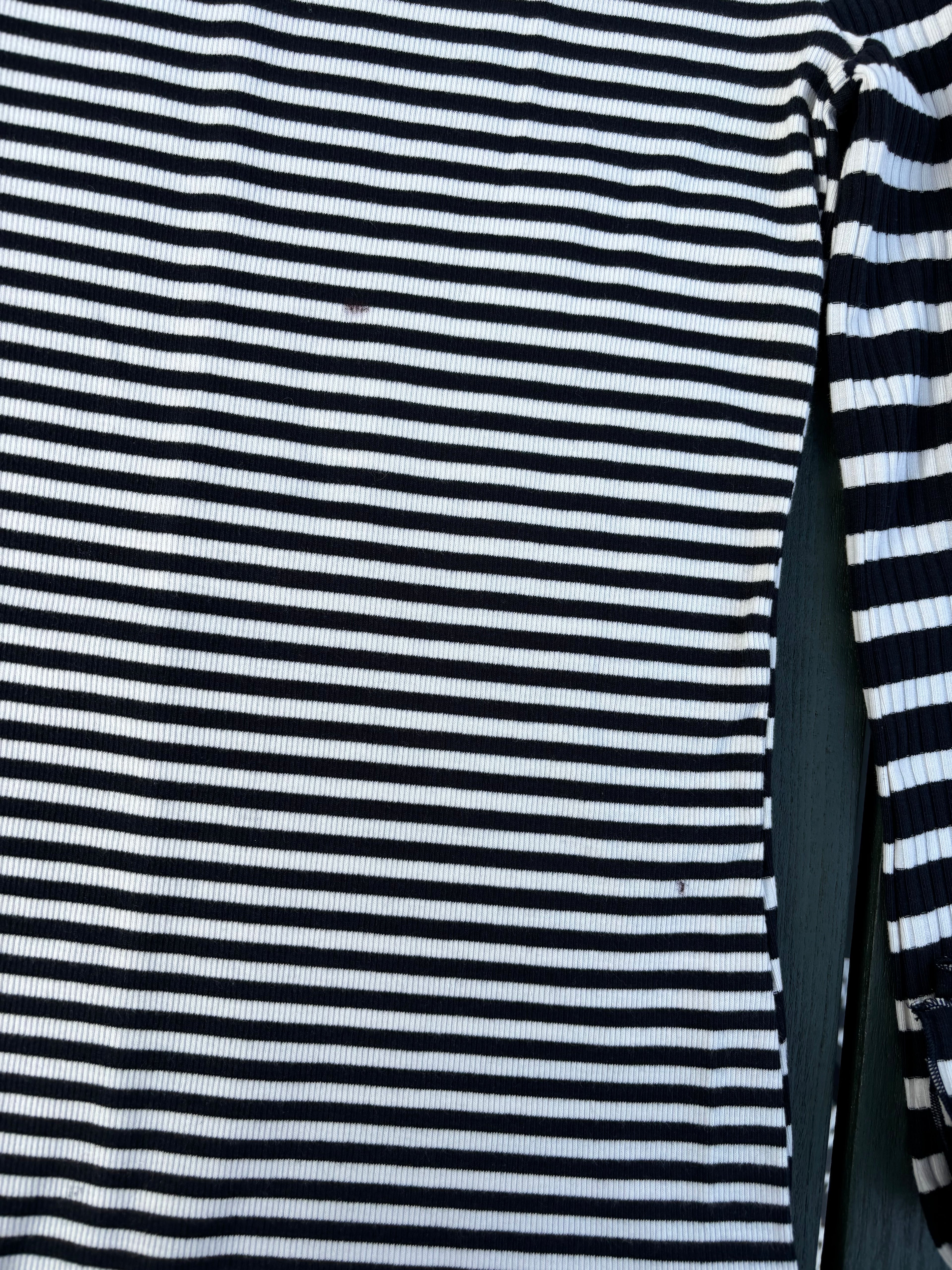 Striped long sleeved flair wrist striped tshirt