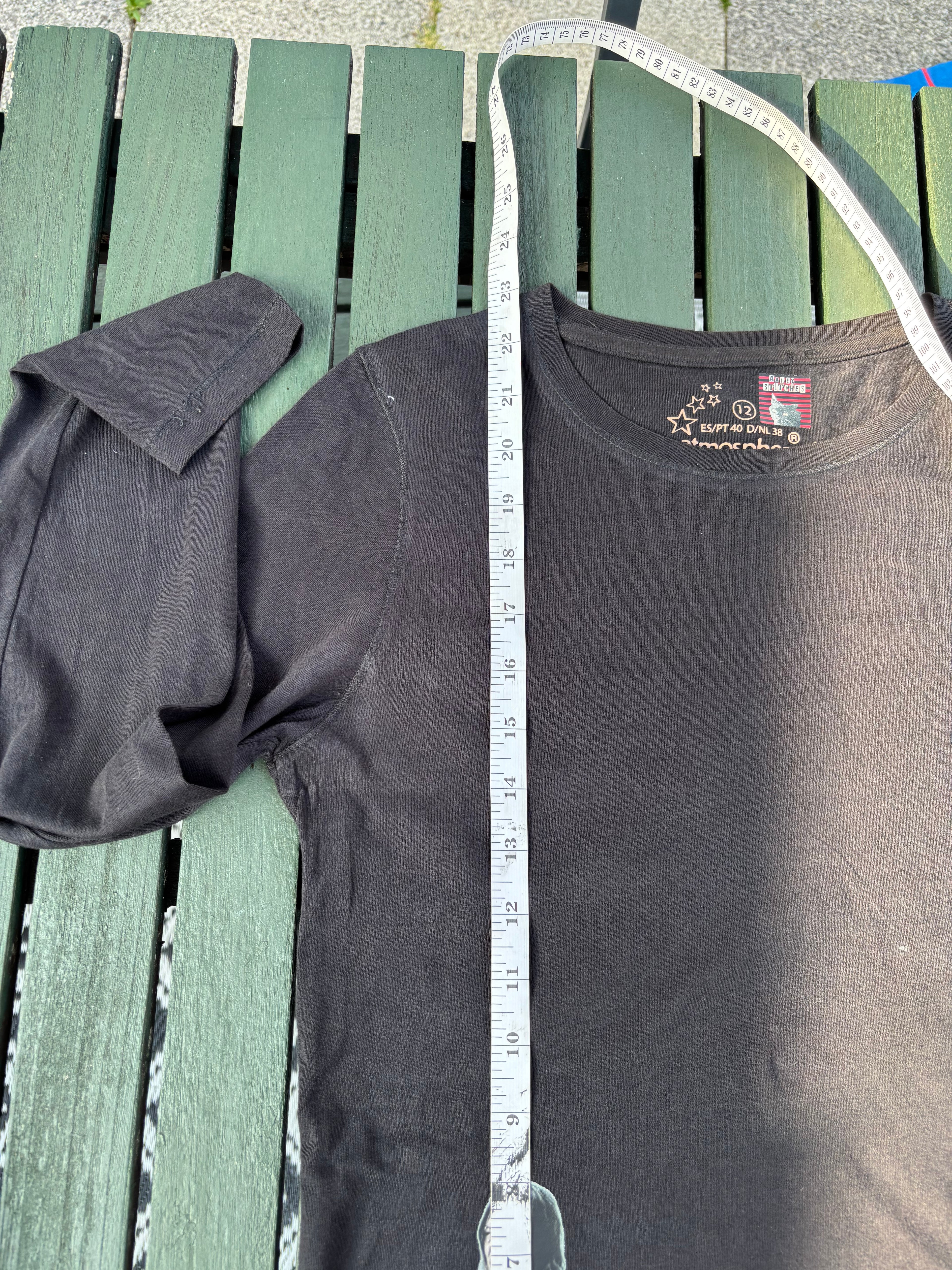 TWD Daryl Dixon inspired upcycled long sleeved black tshirt with wings