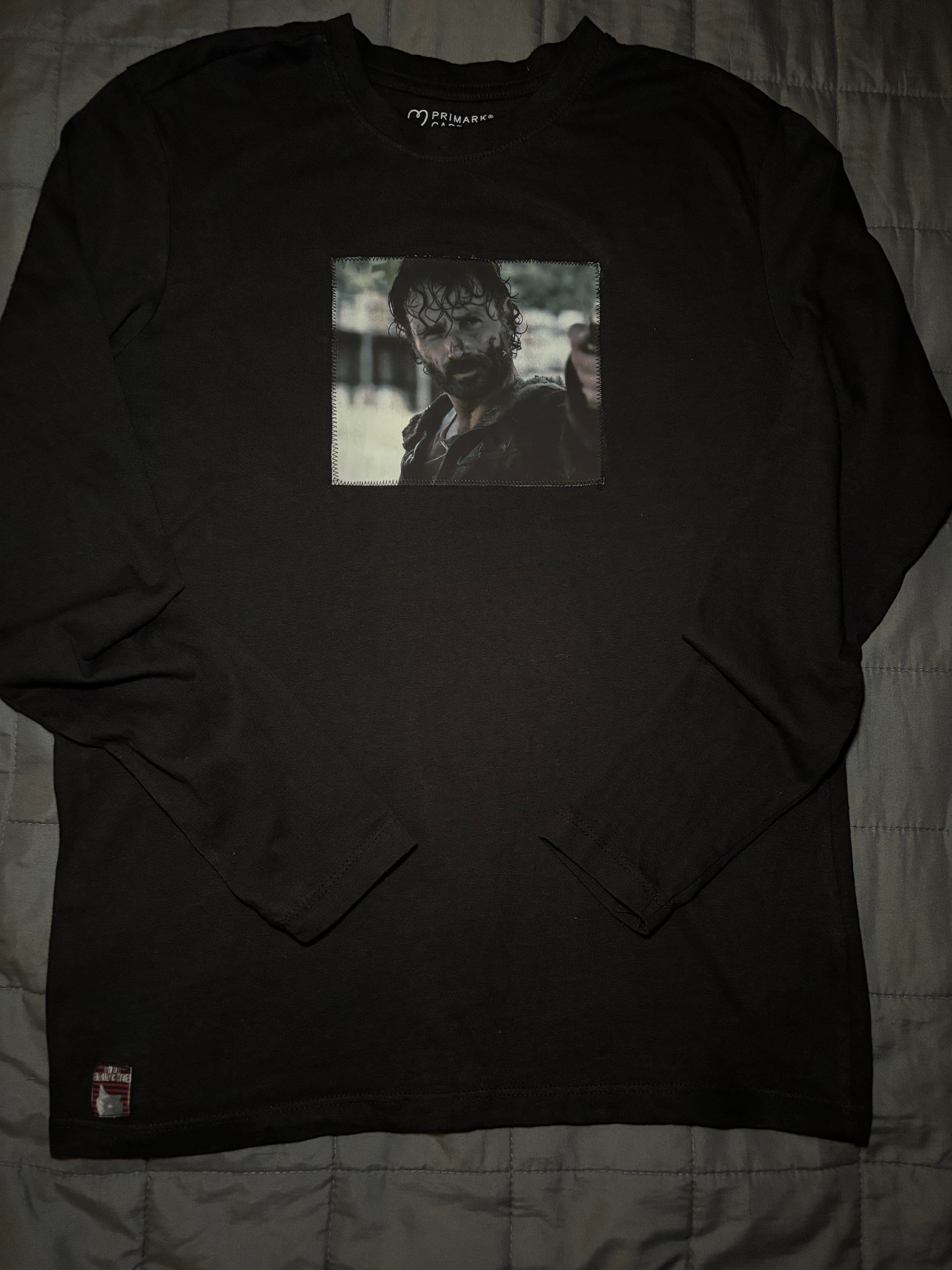 Rick Grimes TWD long sleeved black tshirt