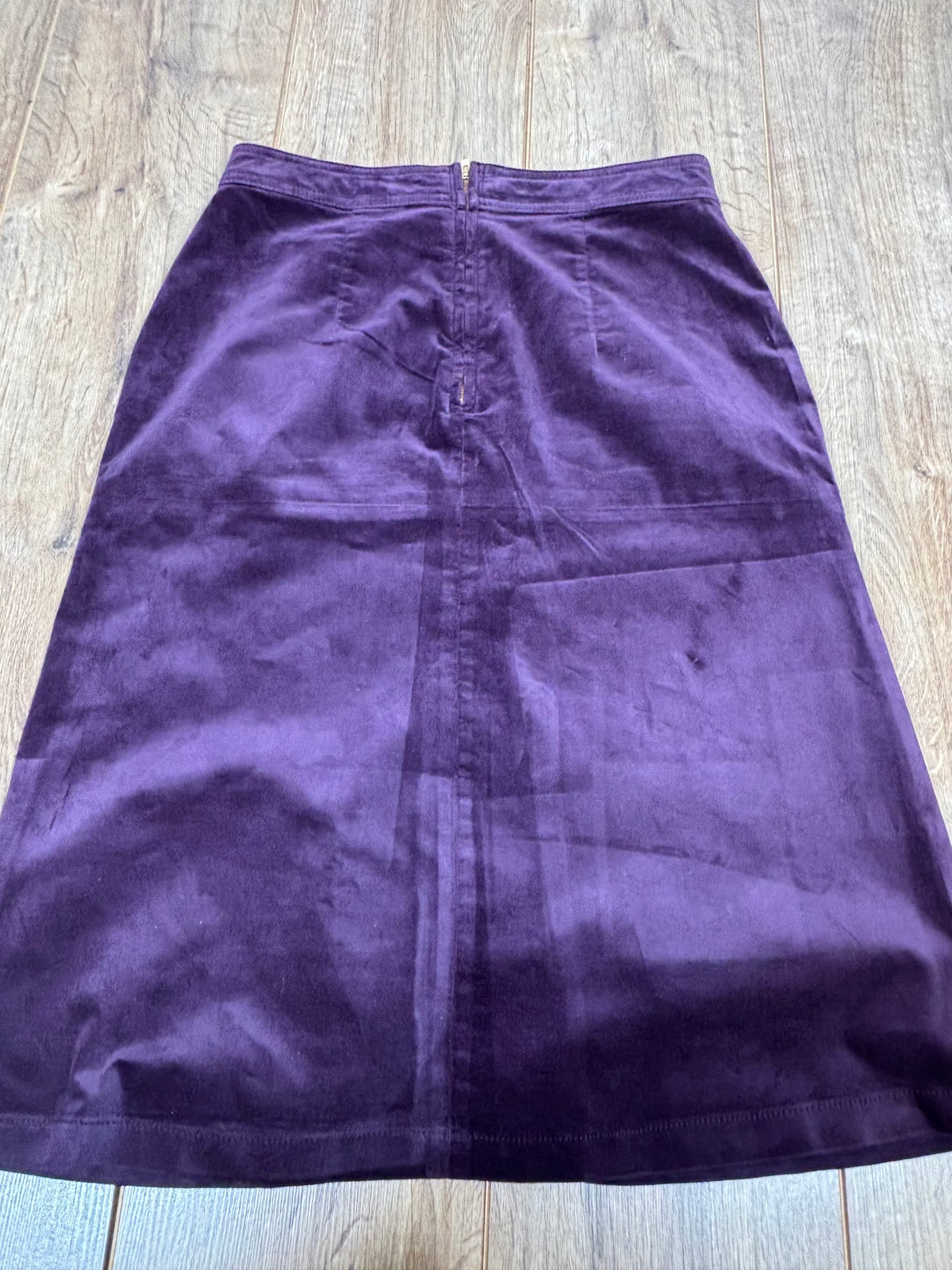 Purple Hannibal Velvet Demin style mid length skirt