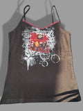 Black lace panic at the disco tank top