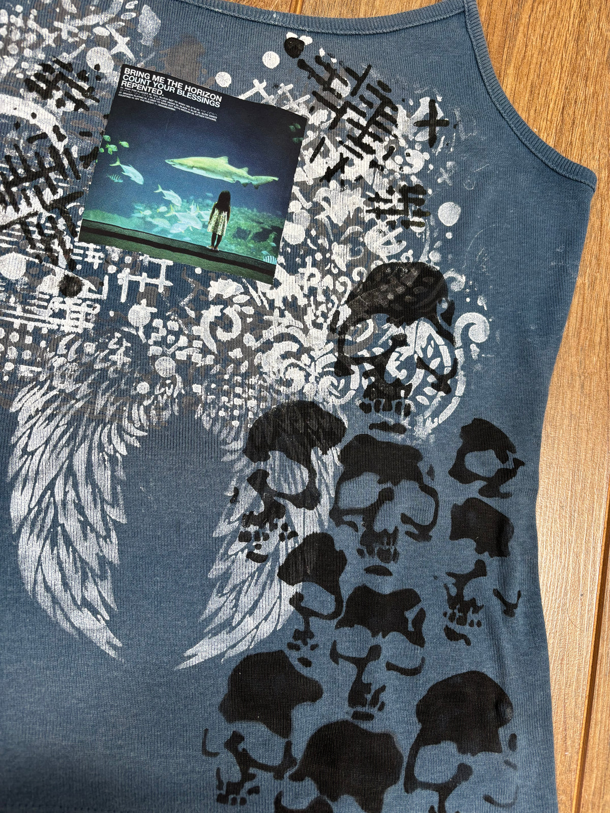 Bring Me The Horizon Count Your Blessings tank top upcycled