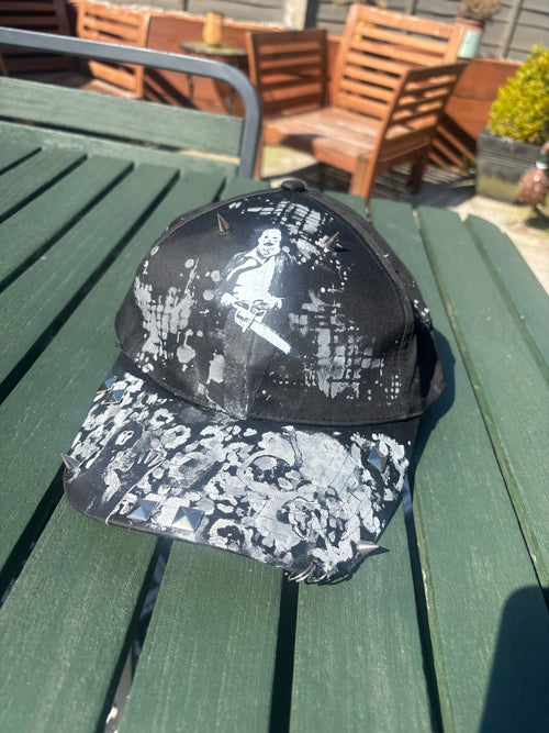 Chainsaw massacre hat with metal work