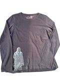 TWD Daryl Dixon inspired upcycled long sleeved black tshirt with wings